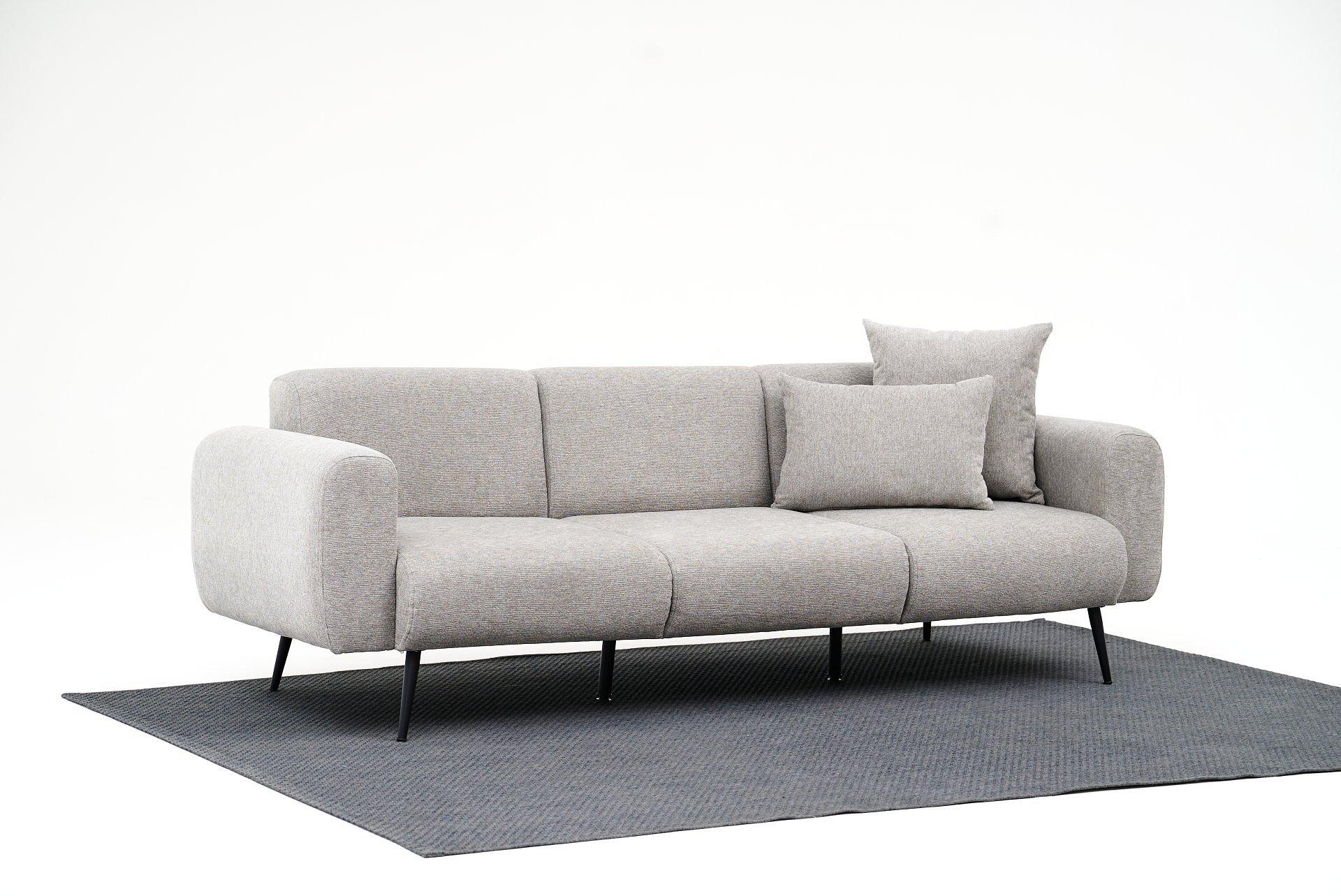 Side Sofa 3-Sitzer Hellgrau 2