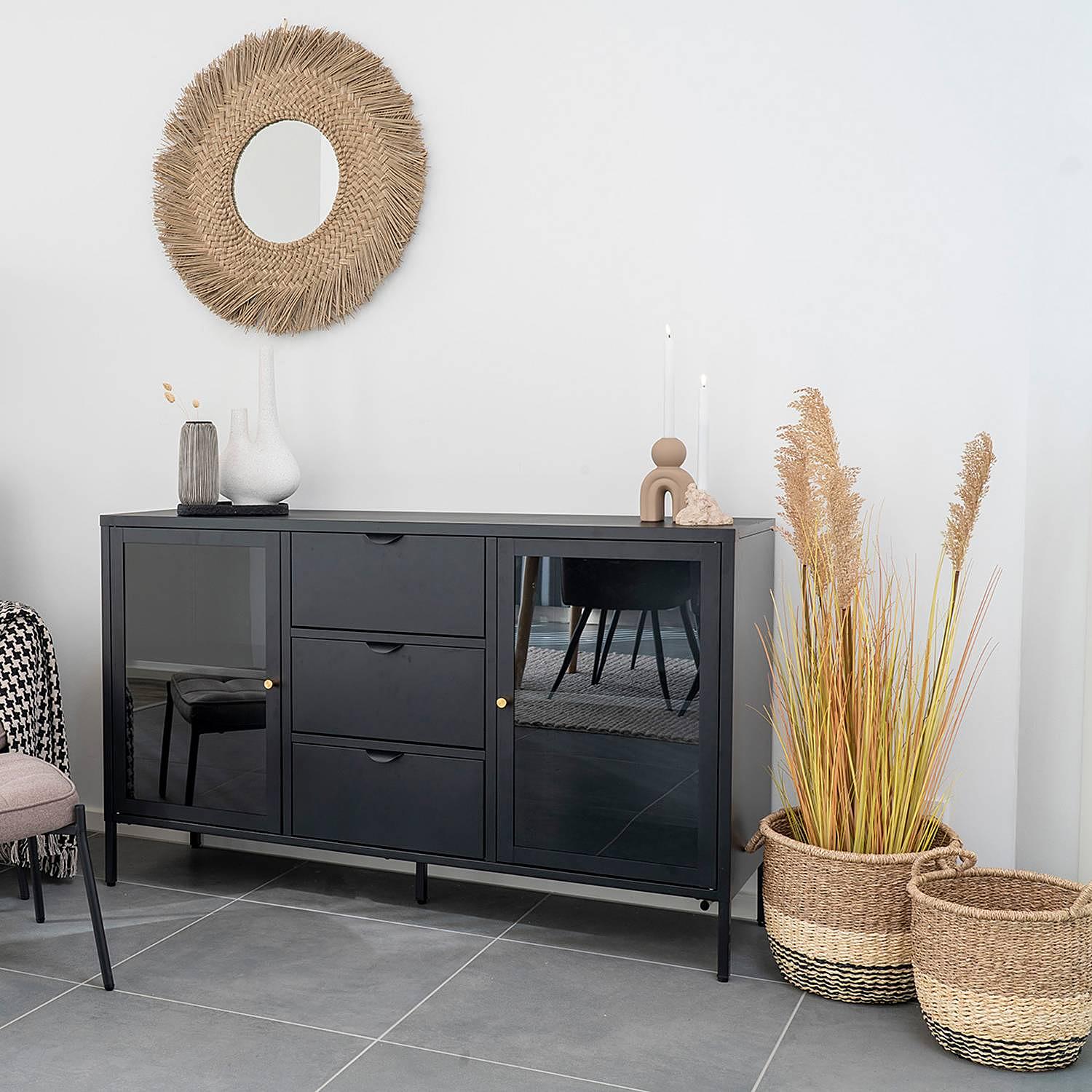 Lima Korb Seegrass Natur Schwarz 2