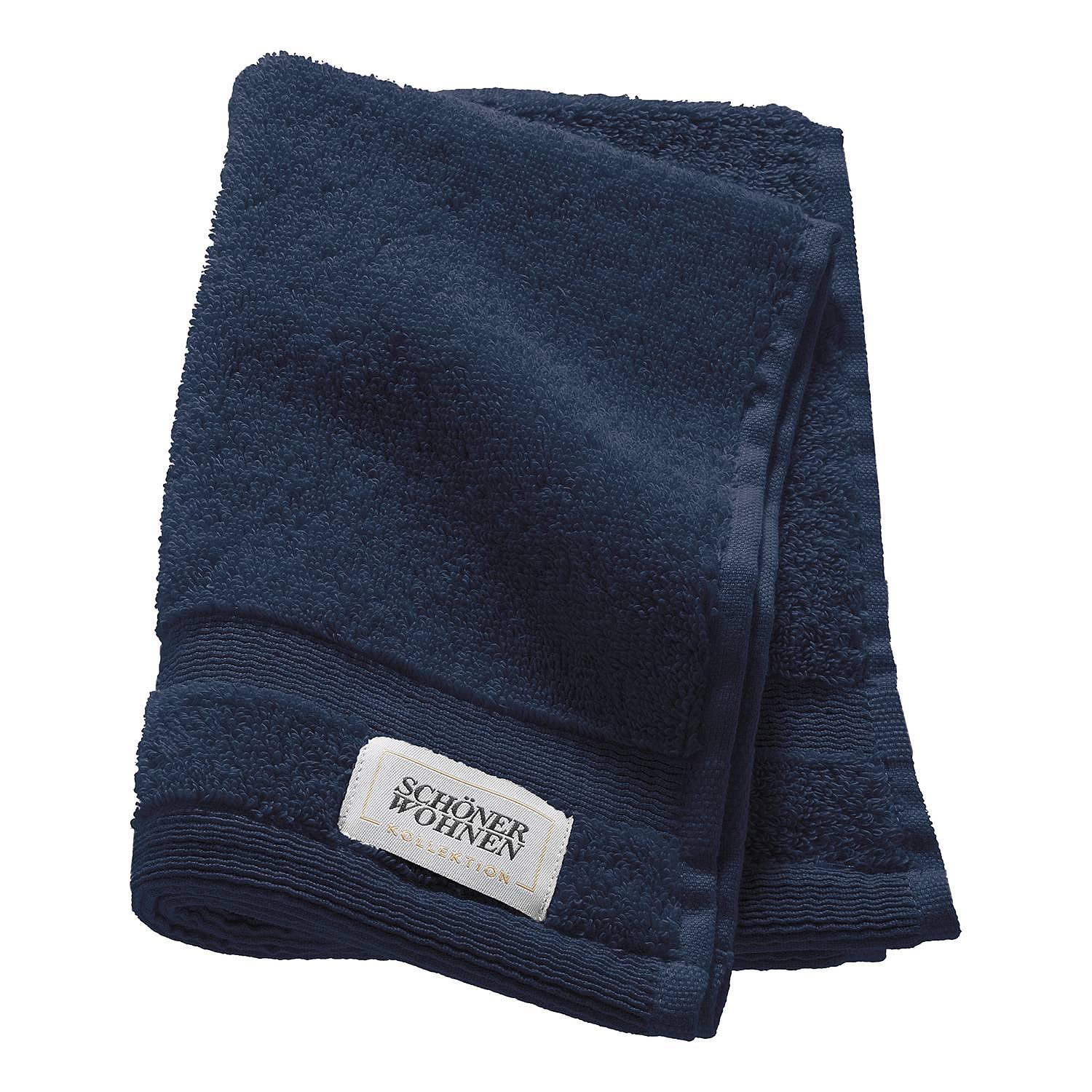 Cuddly Gästehandtuch Baumwolle Marineblau 2