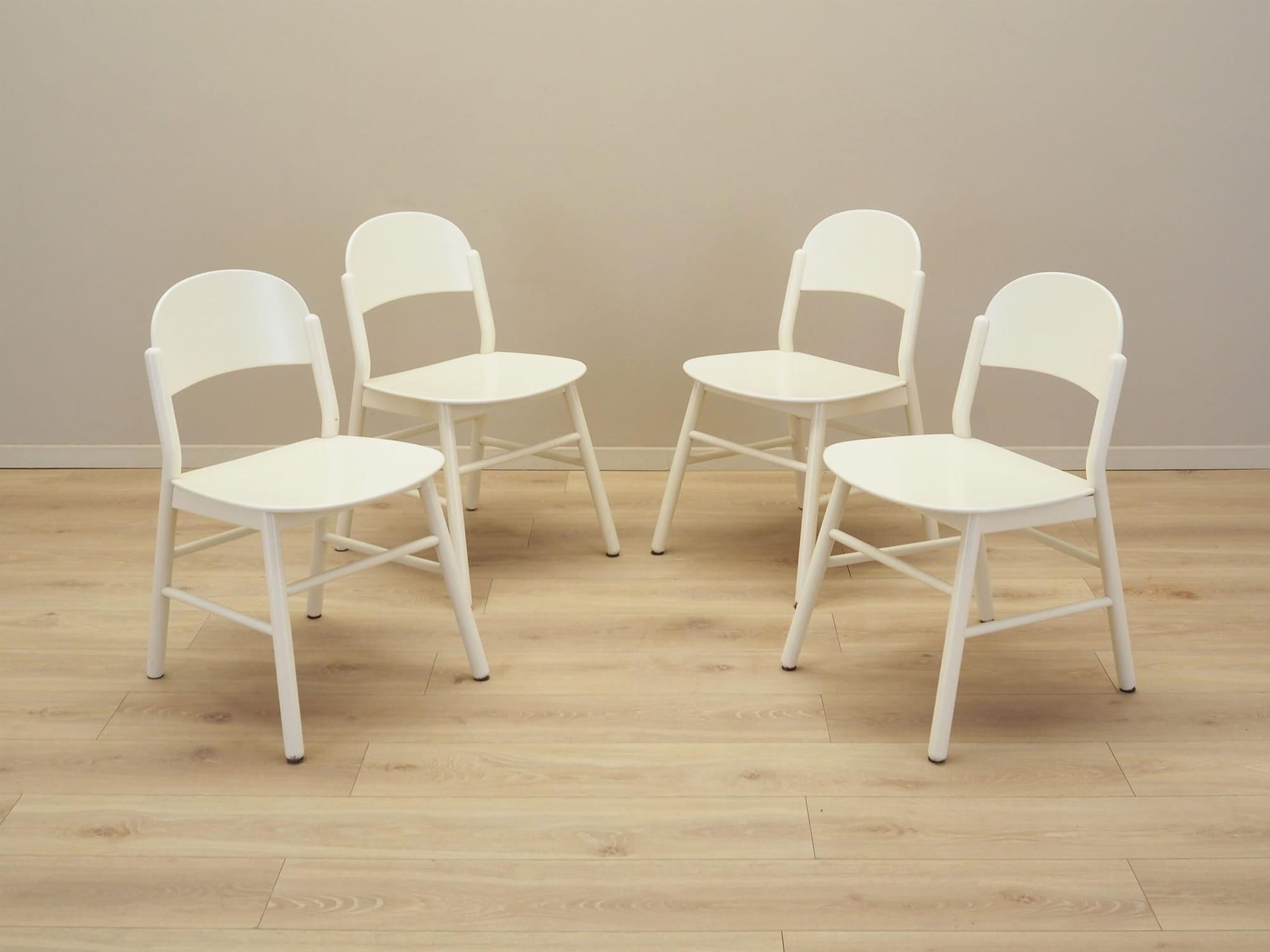 4x Dining chair Beech 1970s 1