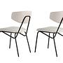 2x Nancy Dining chair Wood veneer White 2