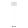 Floor lamp Hotel 1-light mixed fabric nickel white 1