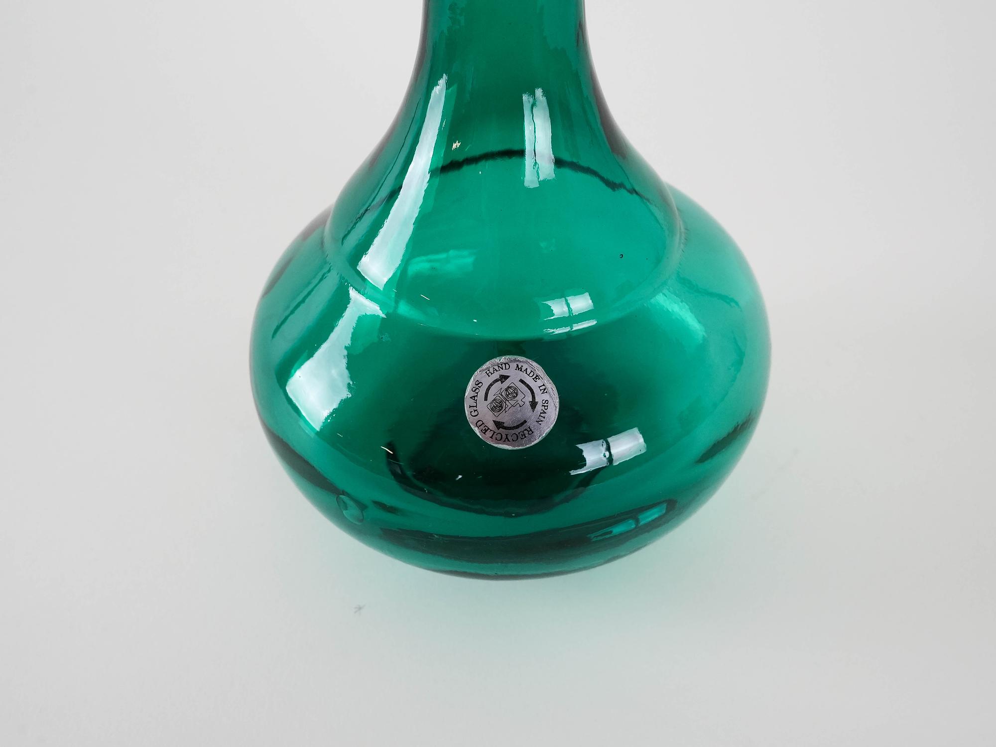 Glass carafe Green 1990s 5