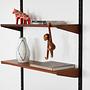 Modular teak shelving unit 1960s 4