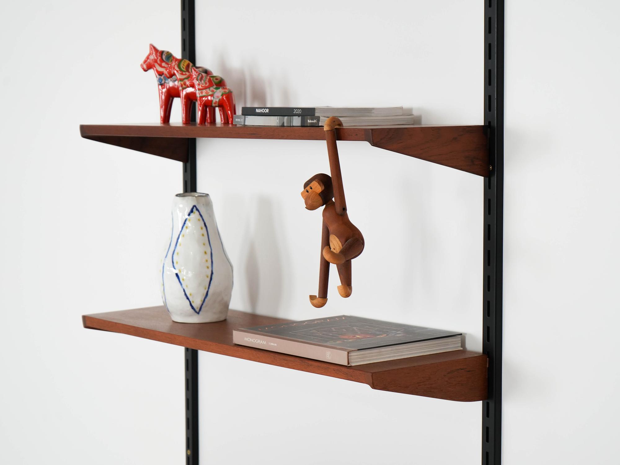 Modular teak shelving unit 1960s 4