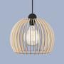 1-flammige Pendelleuchte Holz Massiv Beige 0