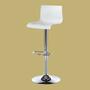 Bar stool Falkland White Chrome shiny single chair 0