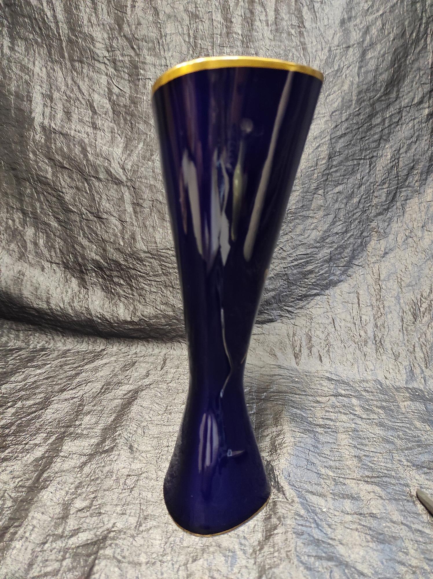 Vintage Vase Porzellan Blau 2