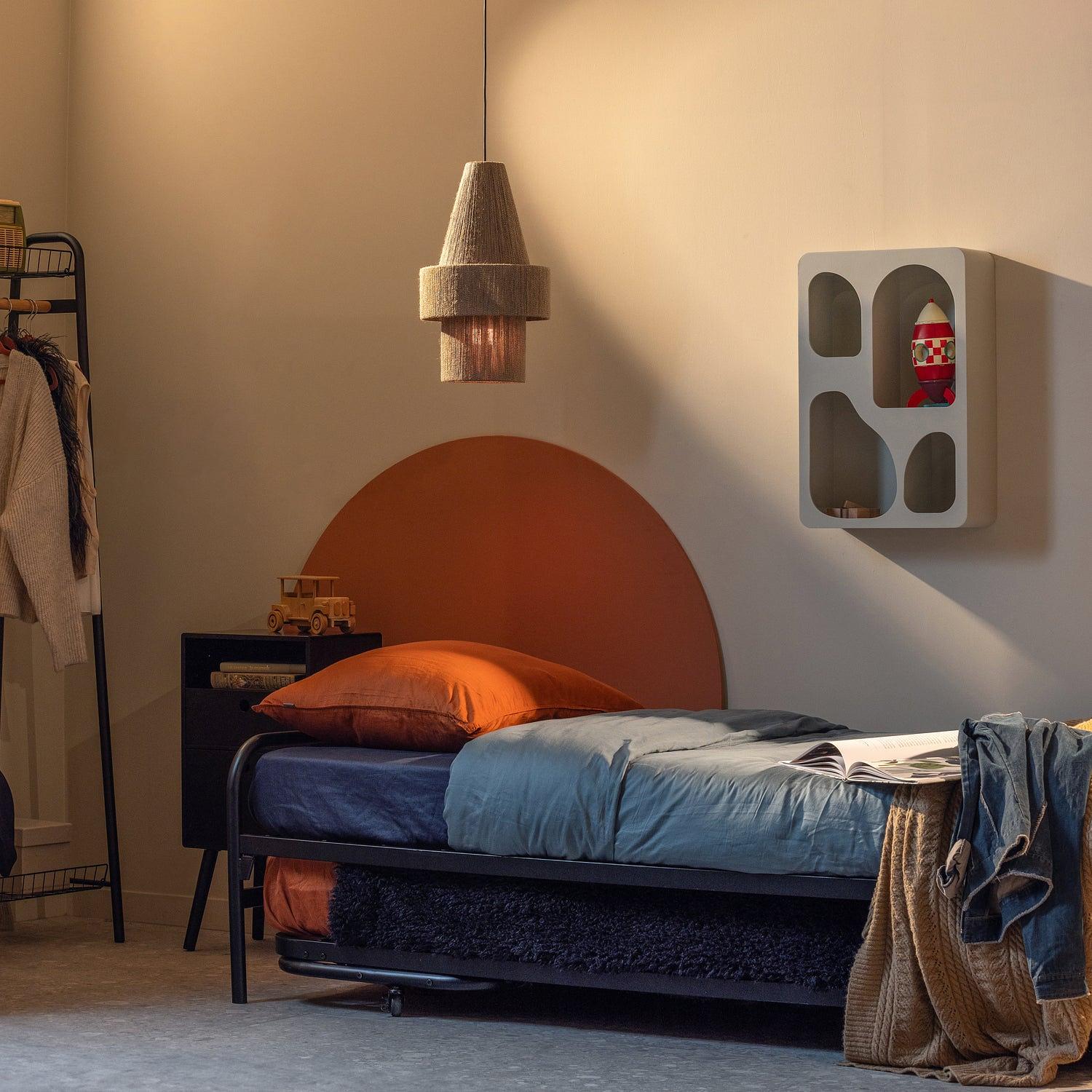 LUCY Single bed frame Metal Black 90x200cm 1