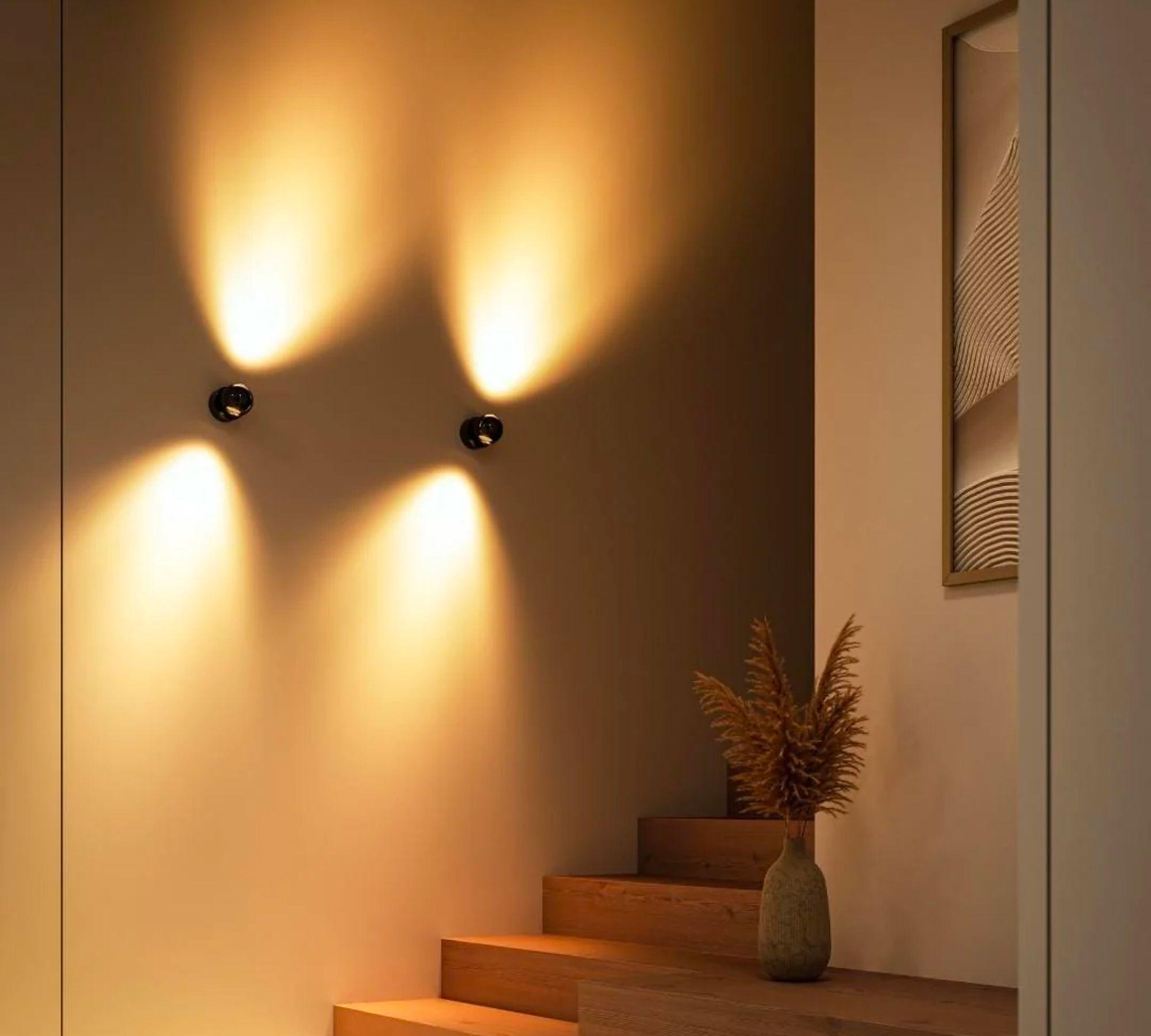 Pontos Wandleuchte Glas Aluminium Schwarz 4