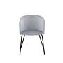 Berit Armlehnstuhl Samt Hellgrau Schwarz 0