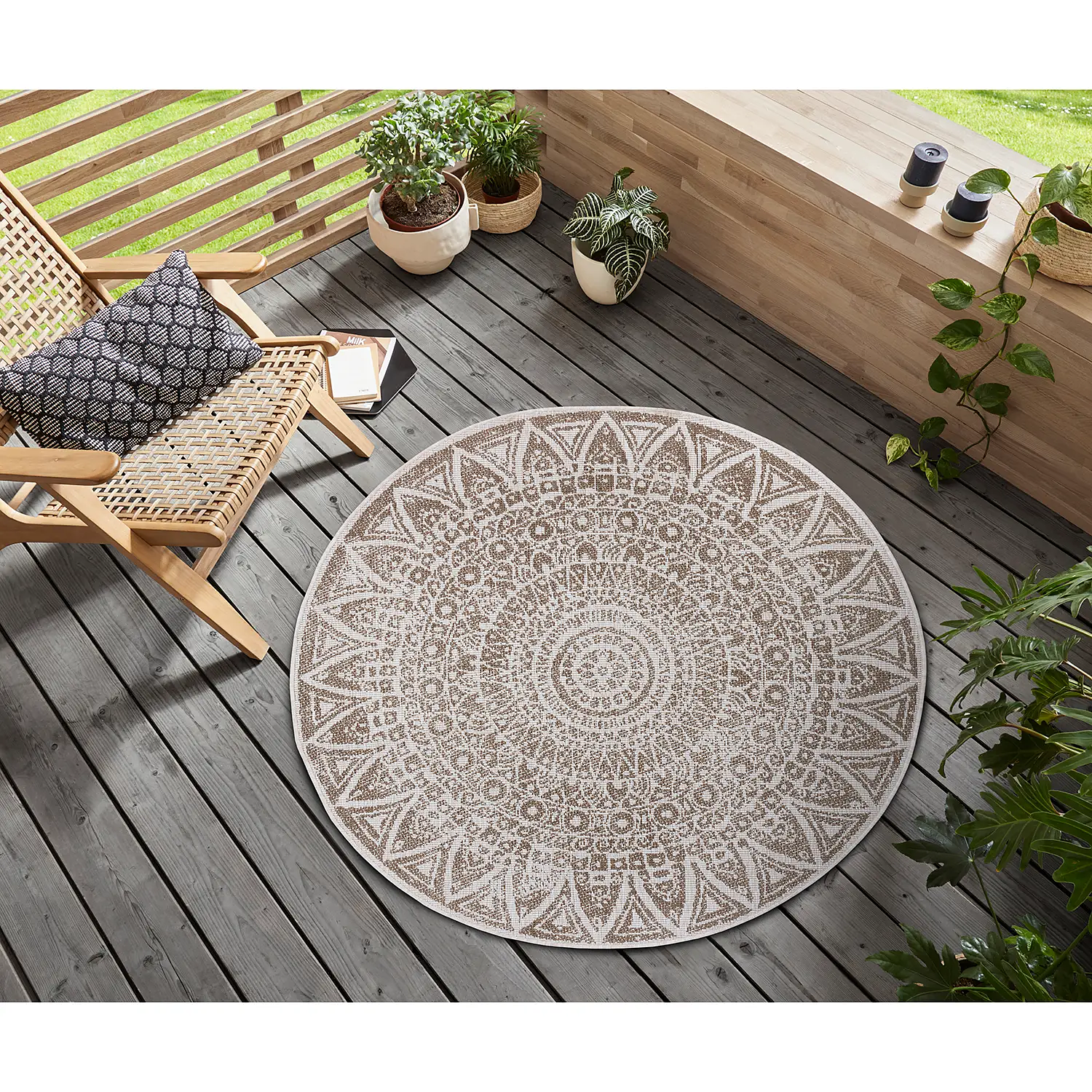 Lilja Indoor/Outdoor Reversible Rug Light Brown 0
