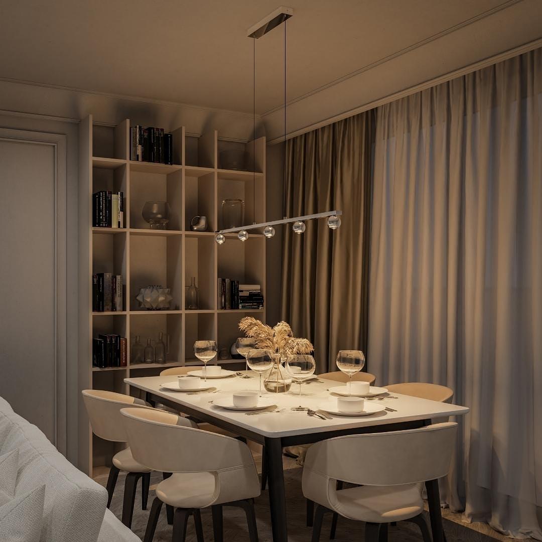 5-light Atropos pendant light chrome 3