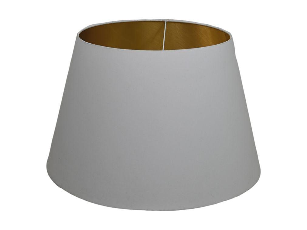 Konischer Lampenschirm Baumwolle Weiß 0