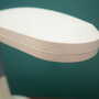 Vintage table lamp plastic white 1960s 6