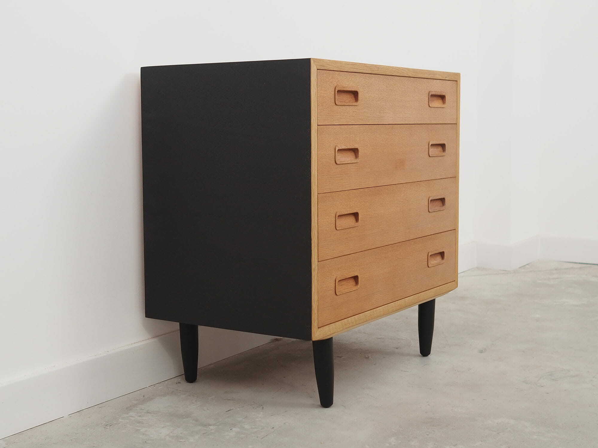 Vintage chest of drawers wood beige 1970s 6