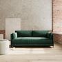 Chill by SLS Schlafsofa 3-Sitzer Velour Lux Dark Green 4
