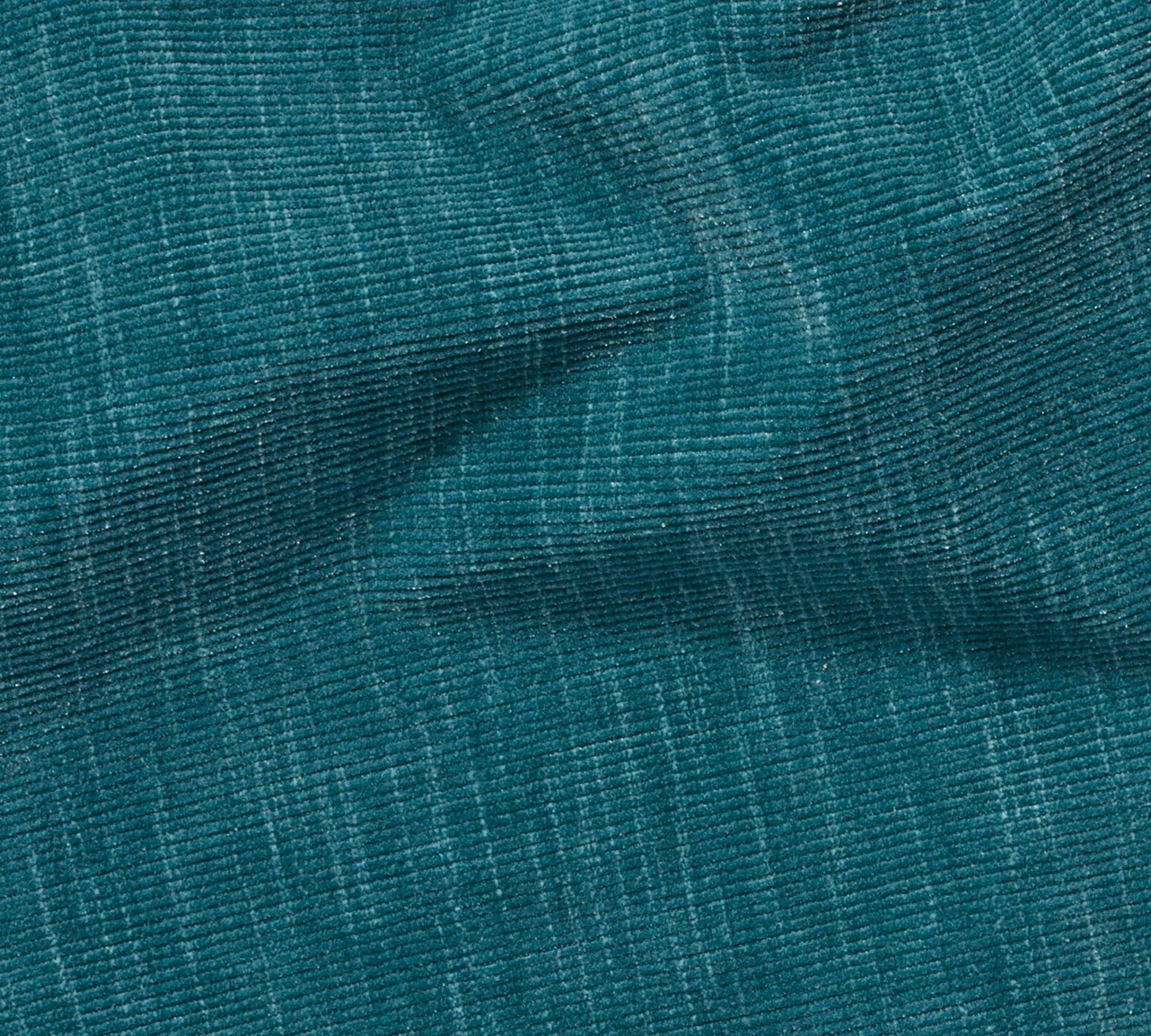 Carlton Footstool Textile Metal Turquoise 2