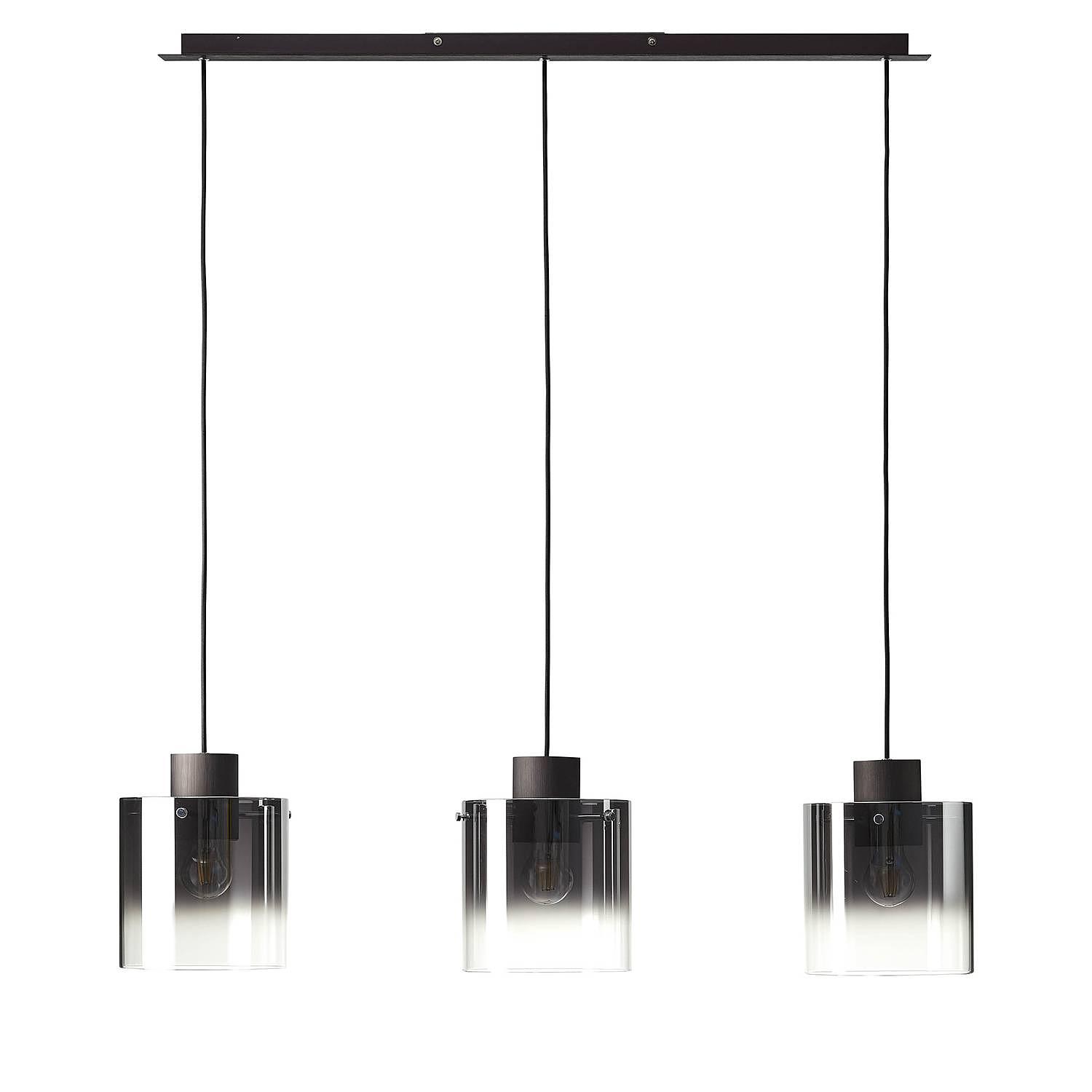 Pendant lamp Beth mirror glass / aluminum 3-lamp 3