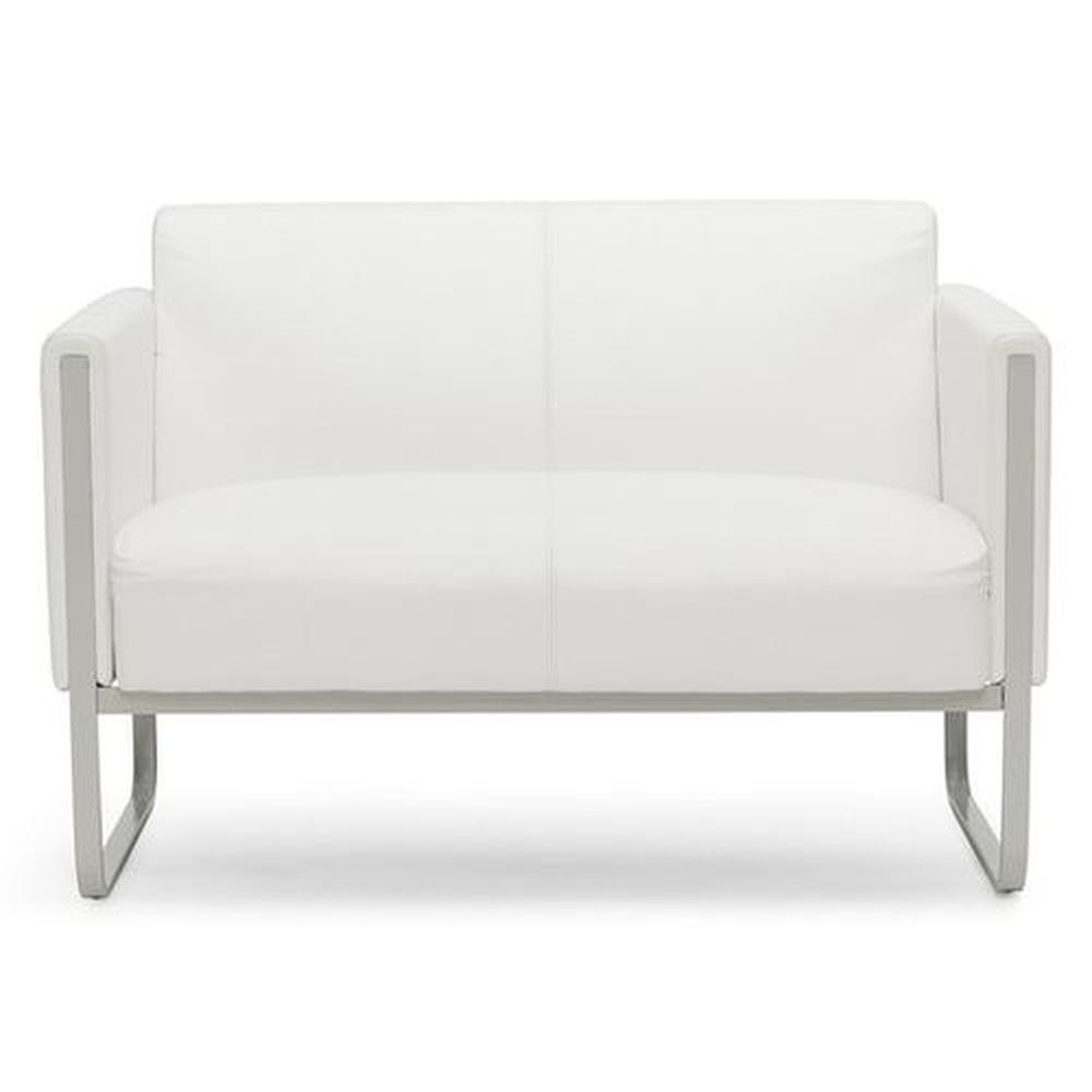 ARUBA 2-Sitzer Sofa Kunstleder Weiß 0