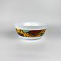 2x fruit bowl frosted glass 1980s 1
