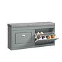 Estha I Shoe cabinet bench with seat cushion wood grey 1