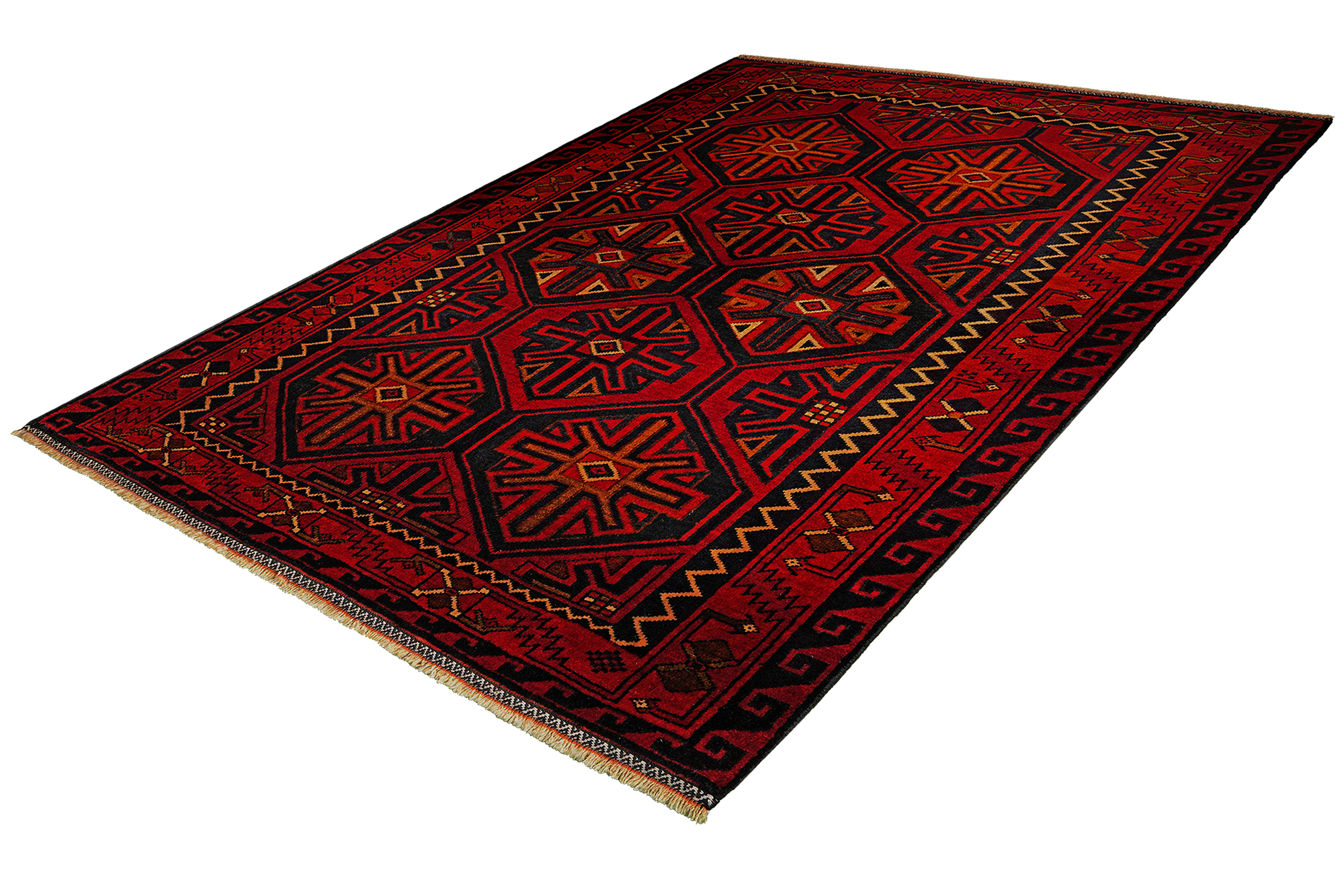 Lori Teppich Wolle Rot 3