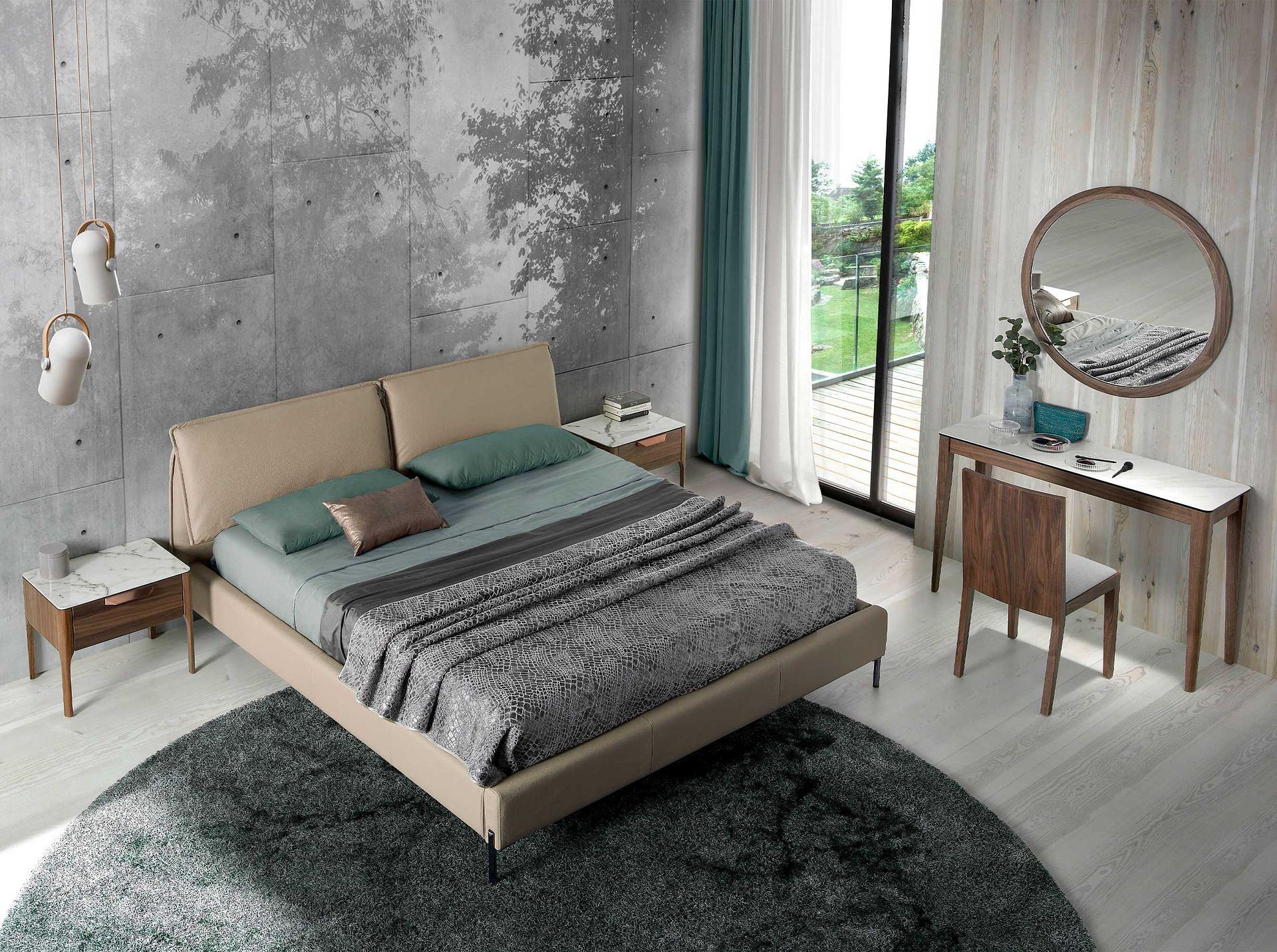 Runder Wandspiegel Walnuss Ø 90cm 3