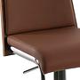 Swivel Bar Stool Faux Leather Brown 4