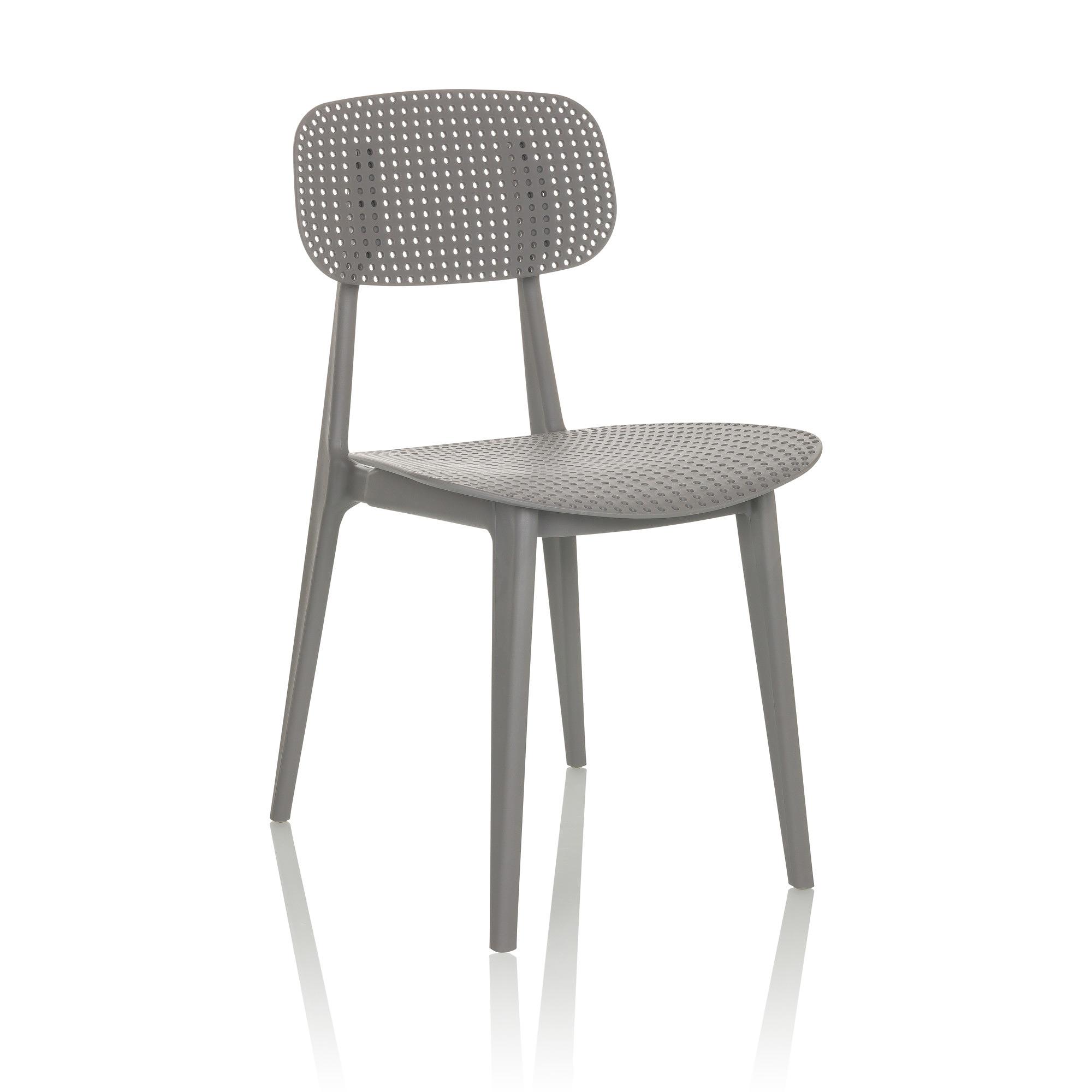ARTIFO HOL Dining chair Stacking chair Plastic Grey 2