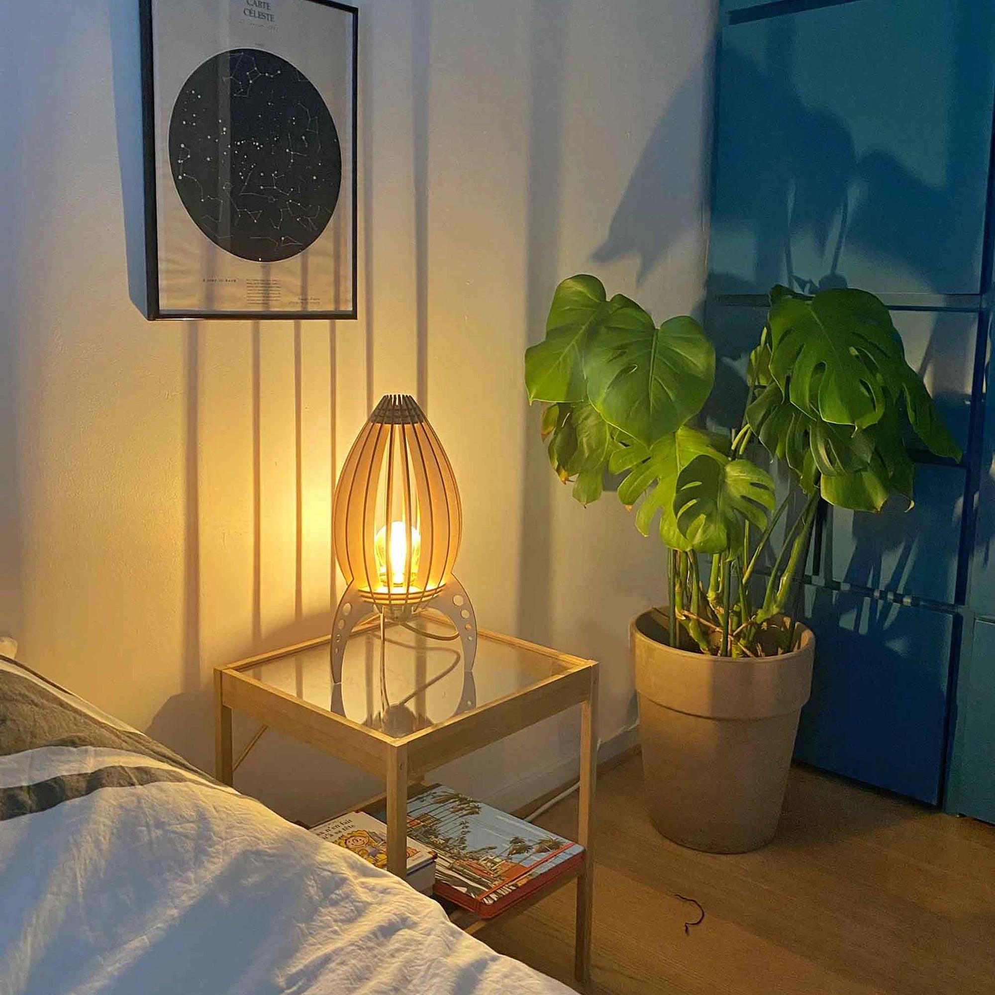 Ariane Baladeuse Tischlampe Holz 19cm 2