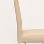 2x Teddy Dining Chair Faux Leather Wood White 1