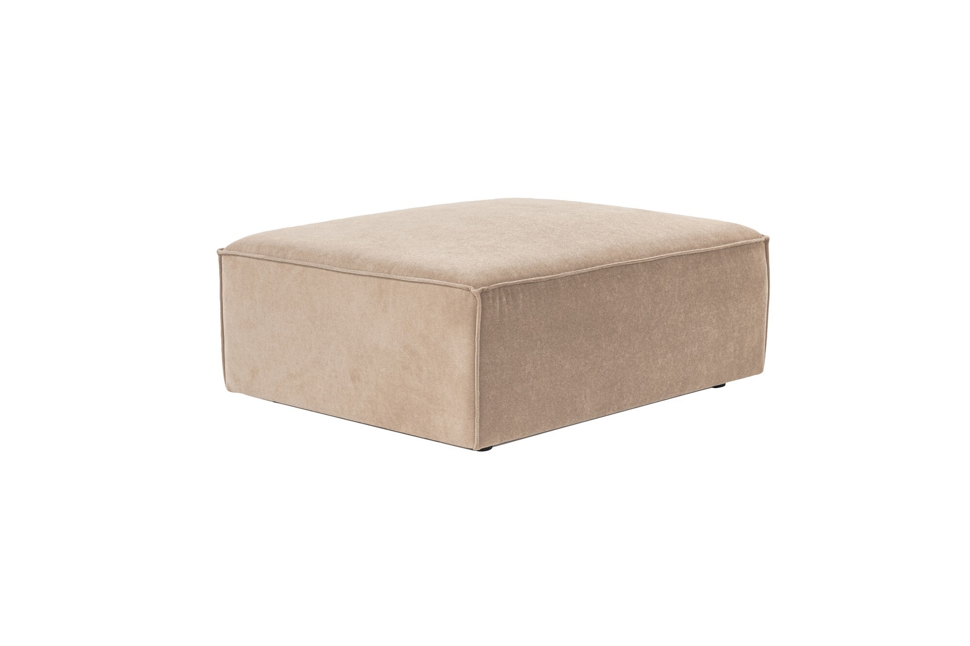 Fußhocker Polyester Holz Cappuccino 0