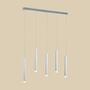 5-Flammige LED-Pendelleuchte Silber 1