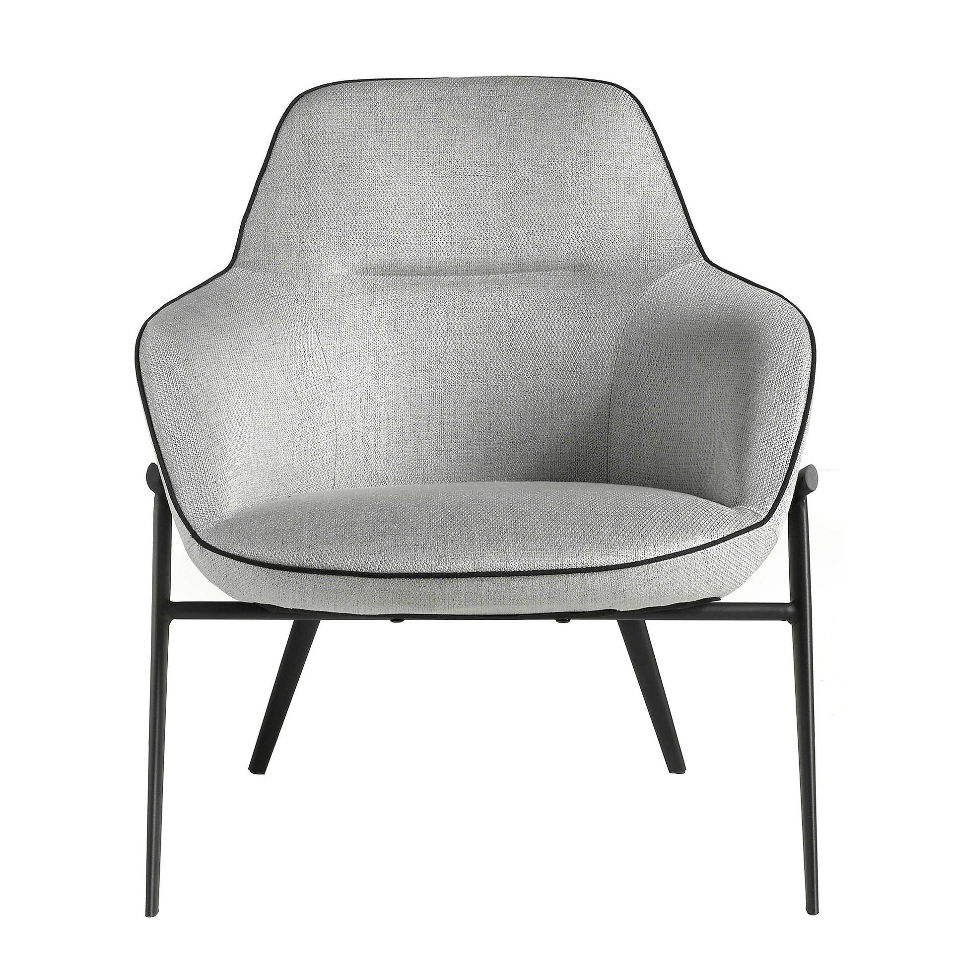 Poltrona in tessuto grigio 1