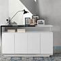 3055 Sideboard Verchromter Stahl Weiß 5