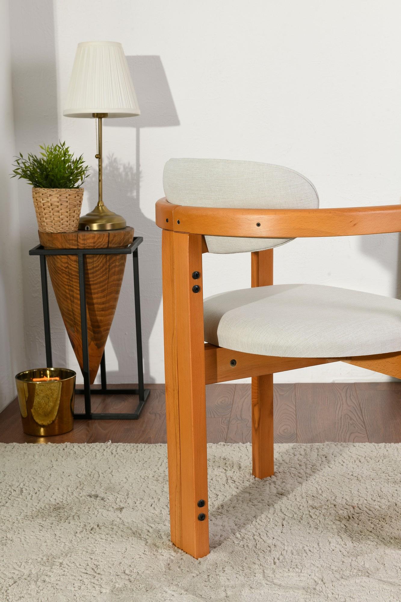 2x Touch Chair Wood Veneer Cream 3