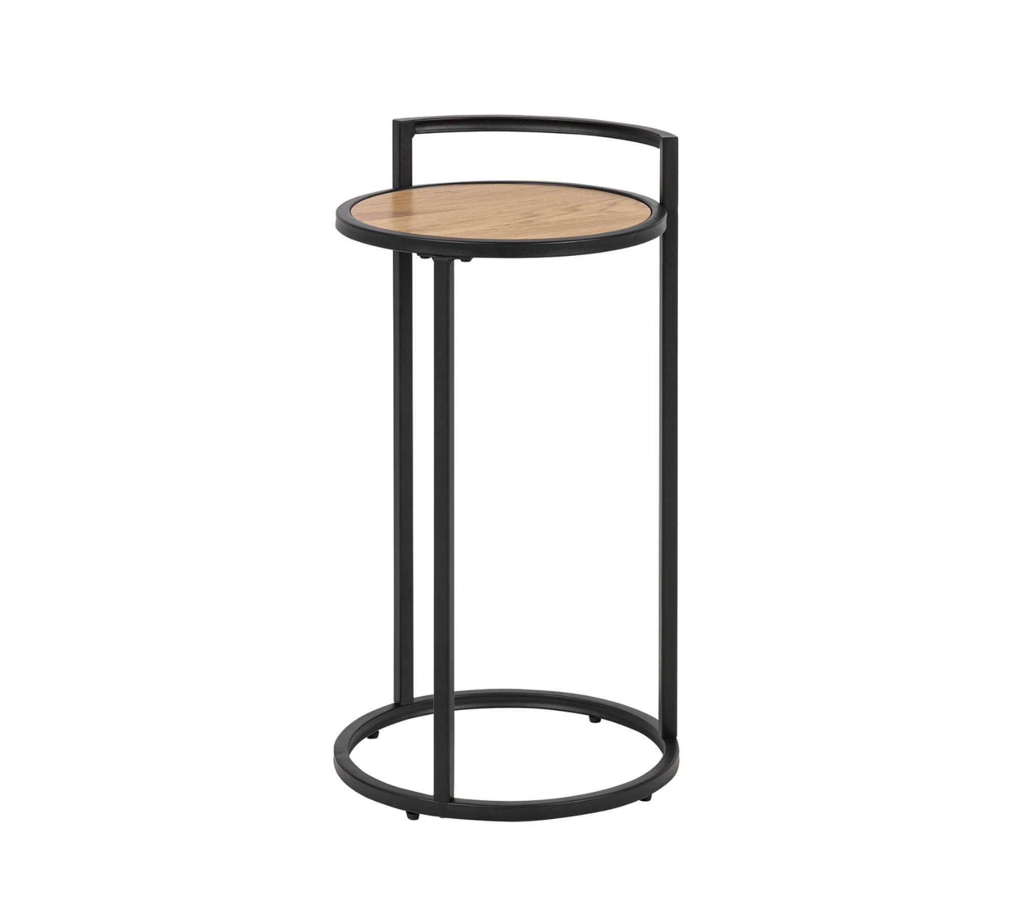 Beistelltisch Wildeiche Dekor Metall Braun 1