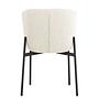 Upholstered chair MOUZON Set of 2 Bouclé Cream Black 3