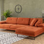 Modern sofa recliner right small orange 2