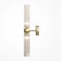 Wall lamp Antic 2-Light Colored glass Mixed metal Beige 0
