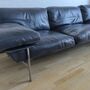 Diesis Sofa 3-Sitzer Leder Metall Schwarz 1