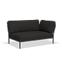 LEVEL Ecksofa Rechts Sooty Grau mit dunkelgrauem Rahmen 0