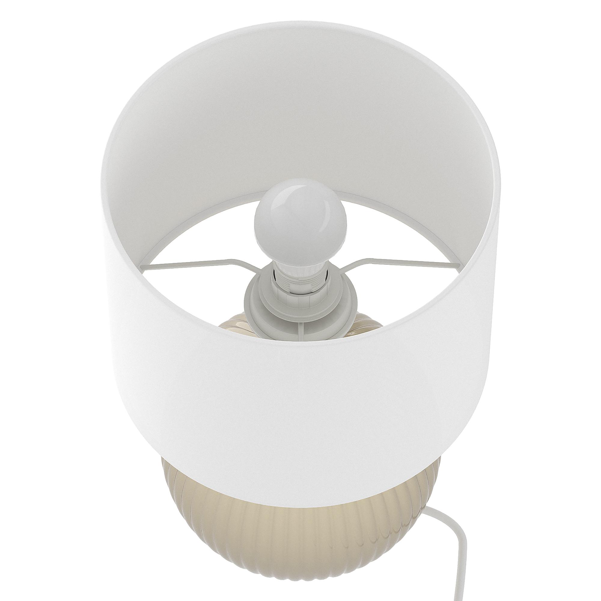 Table lamp Uvaro 1-light terry cloth ceramic 4