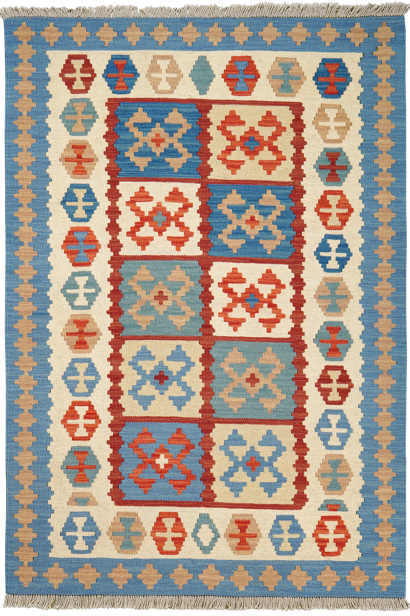 Kilim Gashgai Teppich Mehrfarbig 0