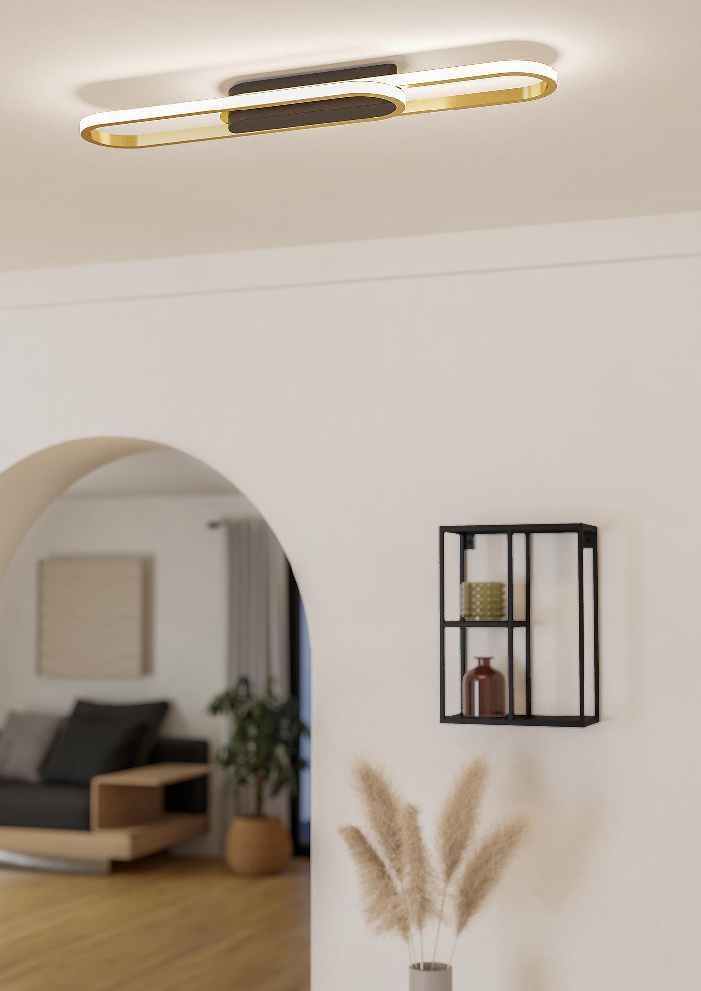 LED Ceiling Lamp Conivarena Aluminum Black 3