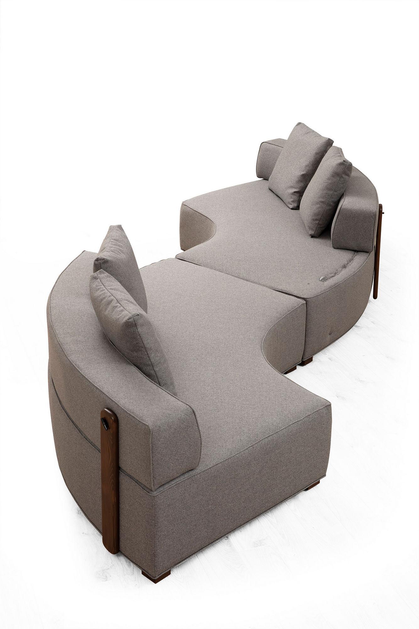 Divano Gondol-5 Grigio 2