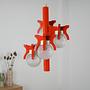 Space Age Pendelleuchte Orange 1970er Jahre 7