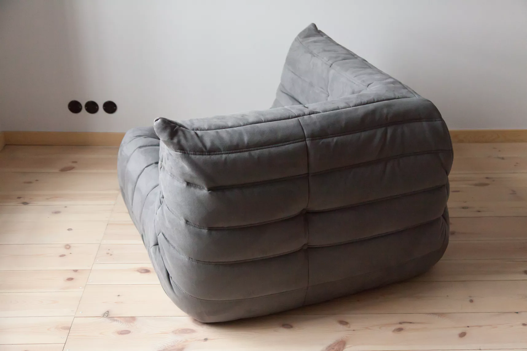 Togo Divano angolare Tessuto Grigio 4