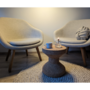 2x About a Lounge Low Sessel Wolle Holz Grau 5